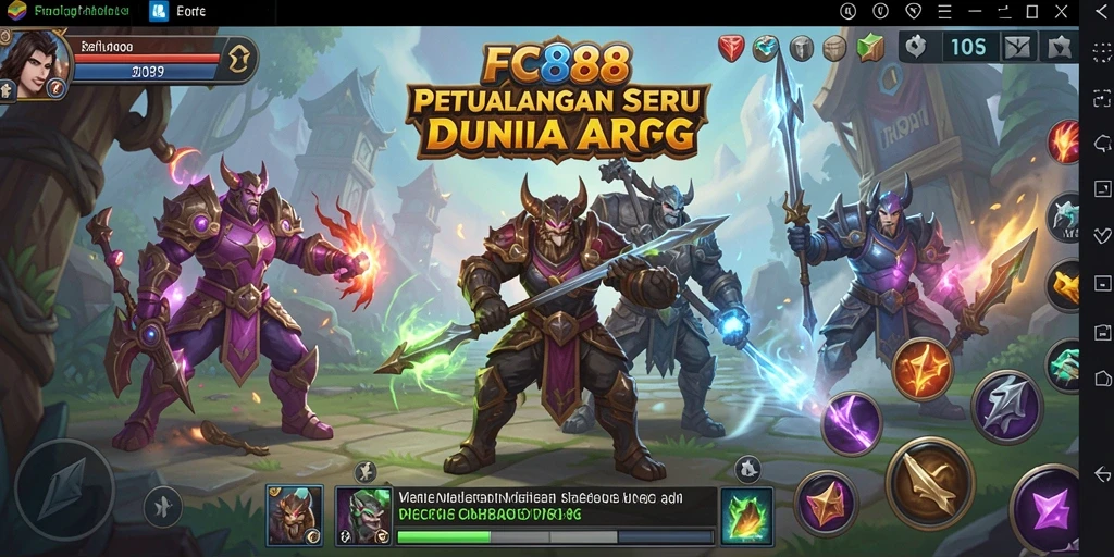 Tampilan menakjubkan dari gameplay ARPG di FC888.