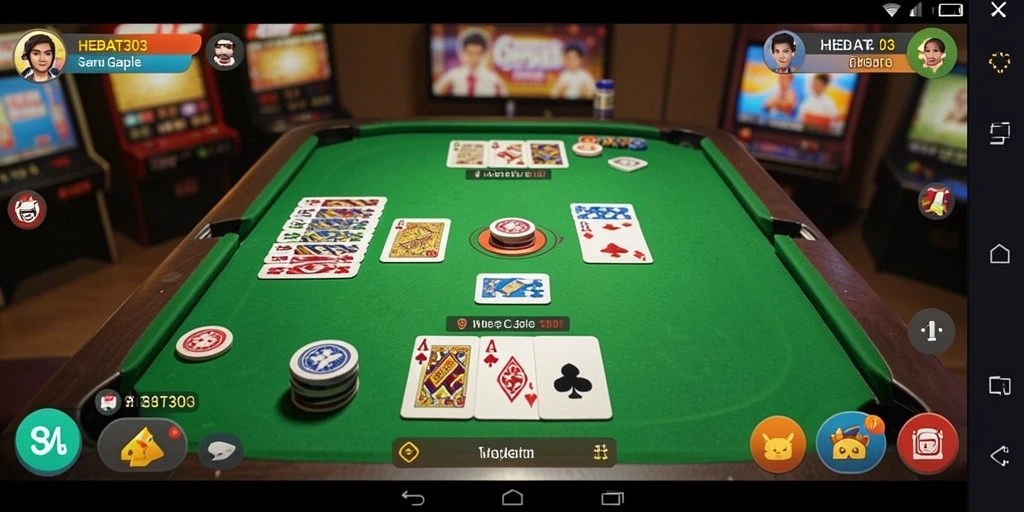 Screenshot gameplay HEBAT303 yang menampilkan serunya bermain Gaple.