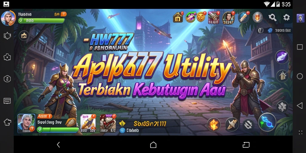 Tampilan utama HW777 dengan fitur utilitas yang beragam.