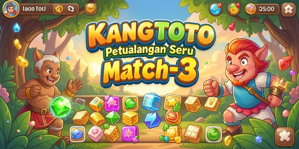 Tampilan gameplay KANGTOTO dengan kombinasi warna-warni yang seru.