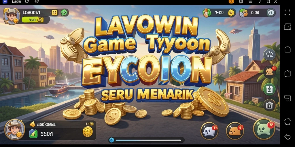 Tampilan gameplay seru di LAVOWIN dengan pengalaman Tycoon yang mendalam.