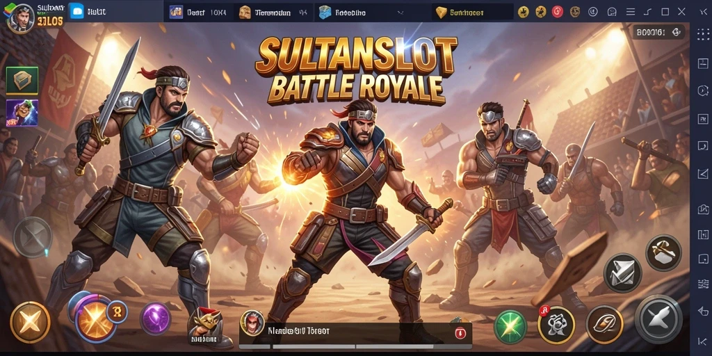 Tampilan gameplay SULTANSLOT yang seru dan dinamis di medan pertempuran.