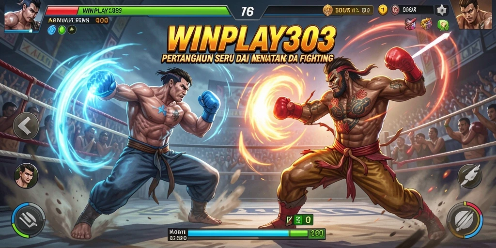 Screenshot WINPLAY303 menunjukkan aksi pertarungan seru antar karakter.