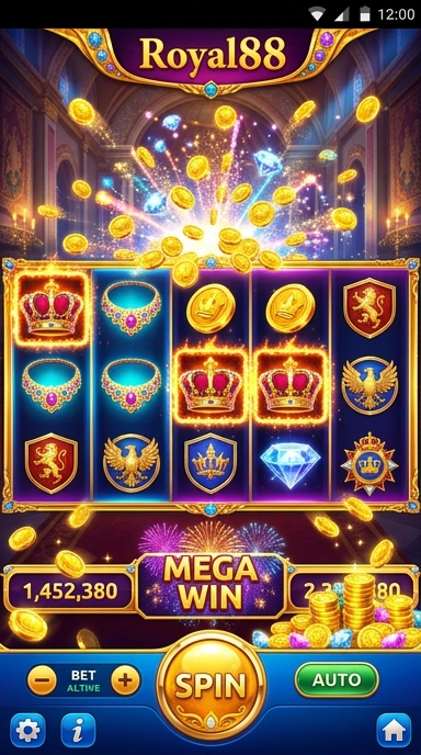 Screenshot dari pengalaman pengguna di aplikasi royal88.